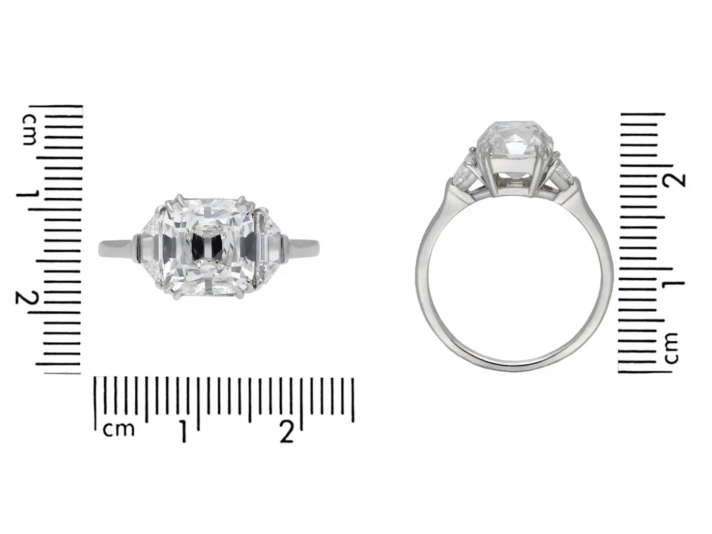 1930s English Art Deco old mine diamond solitaire ring - Image 4