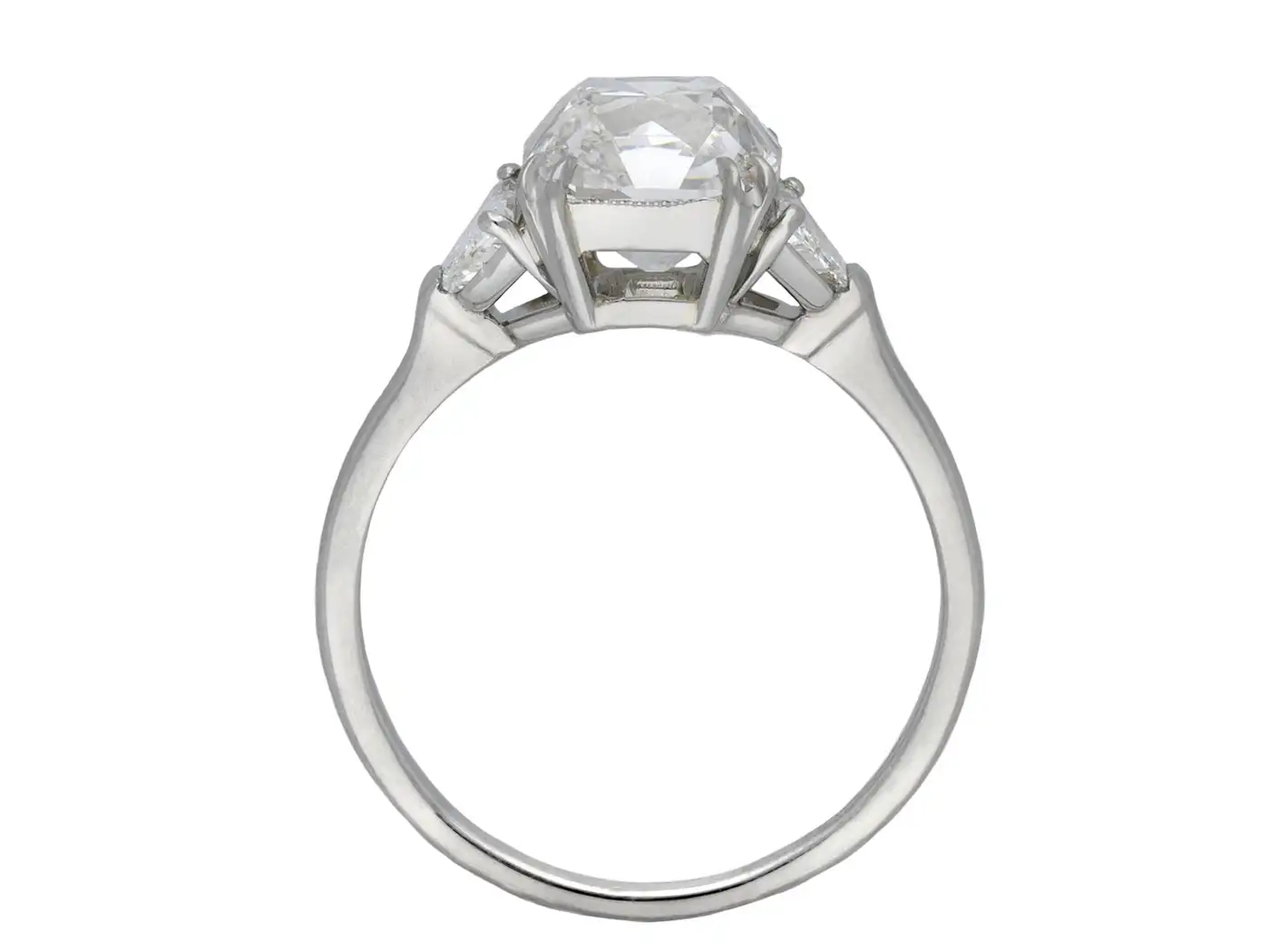 1930s English Art Deco old mine diamond solitaire ring - Image 3