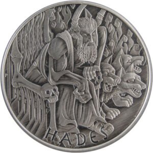 2021 5 oz Antique Tuvalu Gods of Olympus Hades Silver Coin