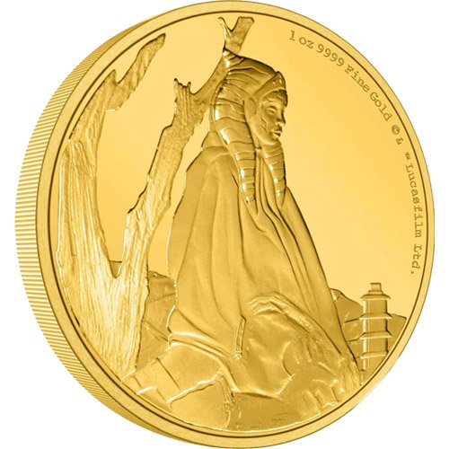 2022 1 oz Proof Niue Gold Mandalorian Ahsoka Tano Coin (Box + CoA) - Image 2