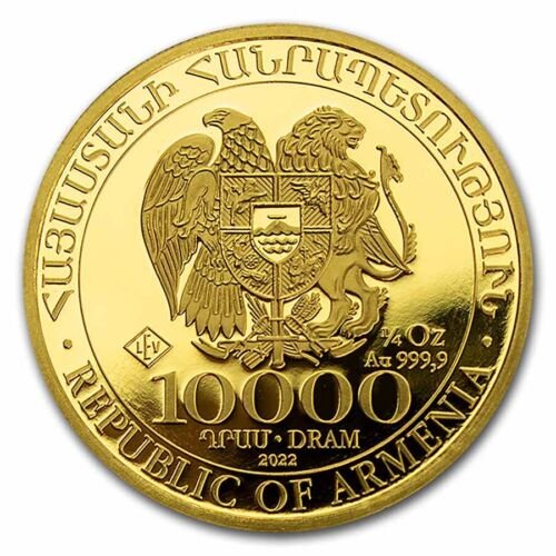 2022 1/4 oz Armenian Gold Noahs Ark Coin (BU) - Image 2