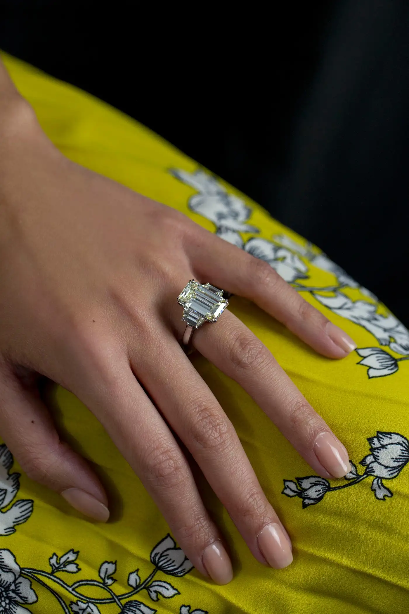 8.96 Carat Emerald Cut Diamond Three-Stone Engagement Ring GIA Certified - Image 6