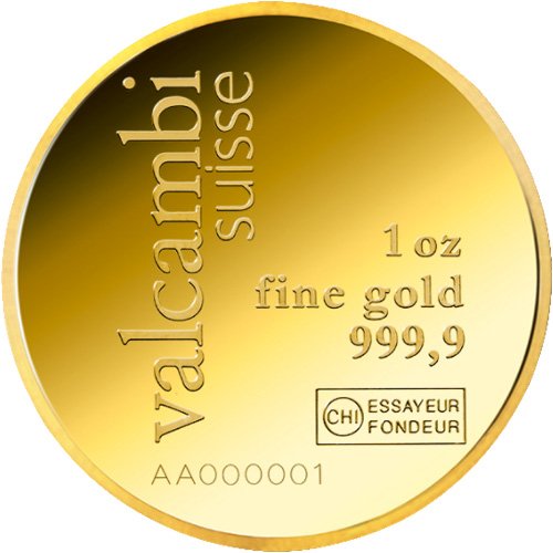 Buy 1 oz Valcambi Gold Round (New w/ Assay) - Image 2