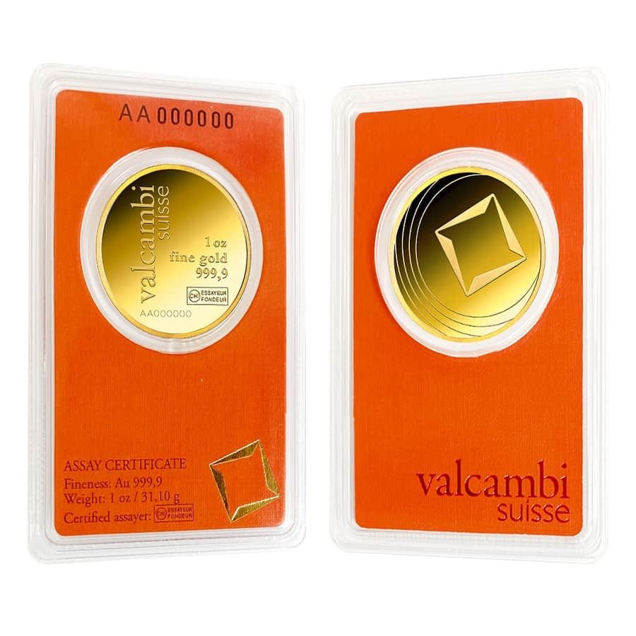 Buy 1 oz Valcambi Gold Round (New w/ Assay) - Image 3