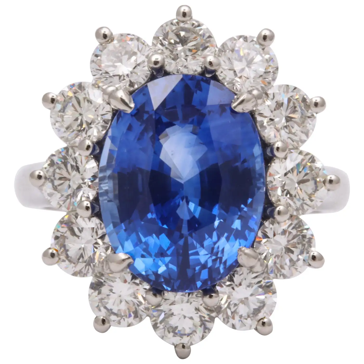 Ceylon Blue Sapphire and Diamond Ring - Image 3