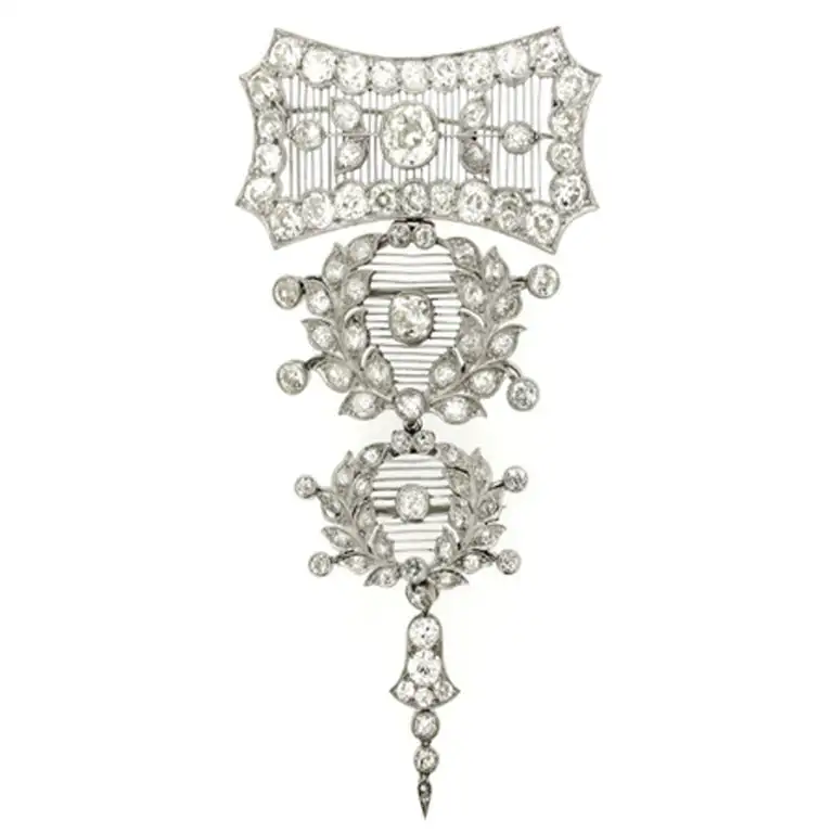 Child & Child Rare Magnificent Diamond Platinum Pendant Brooch, circa 1900 - Image 3