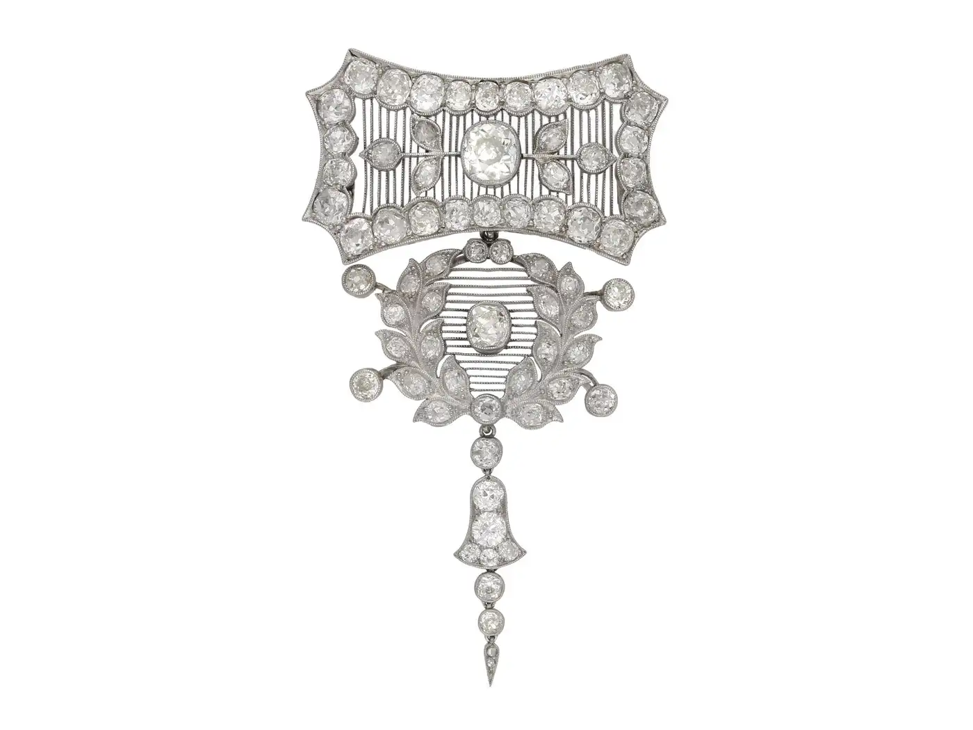 Child & Child Rare Magnificent Diamond Platinum Pendant Brooch, circa 1900 - Image 5