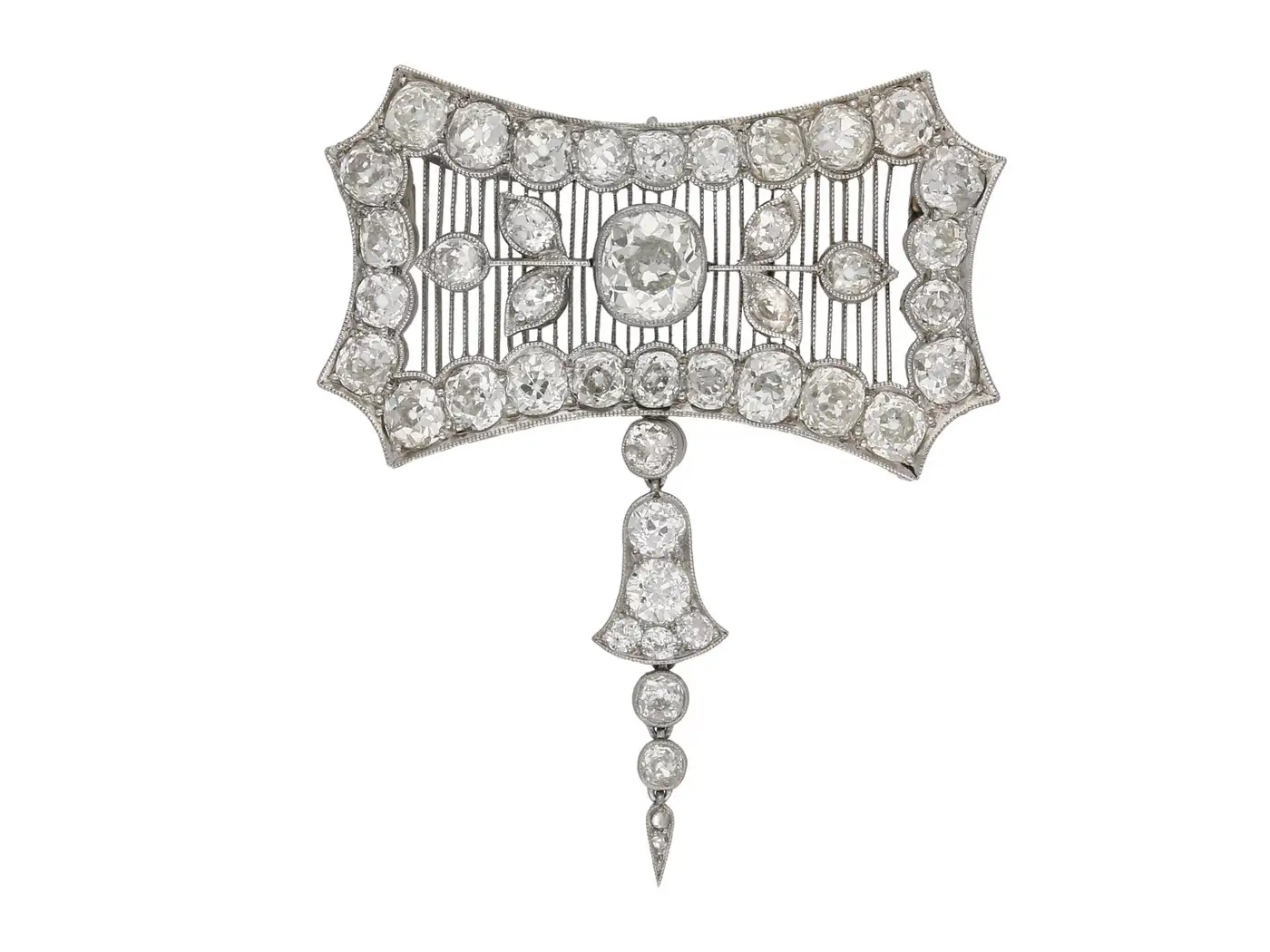 Child & Child Rare Magnificent Diamond Platinum Pendant Brooch, circa 1900 - Image 7