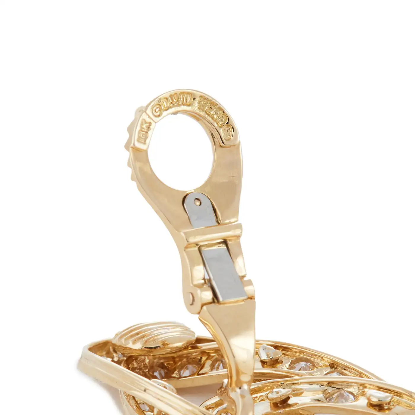 David Webb Gold and Diamond Ear Clips - Image 5