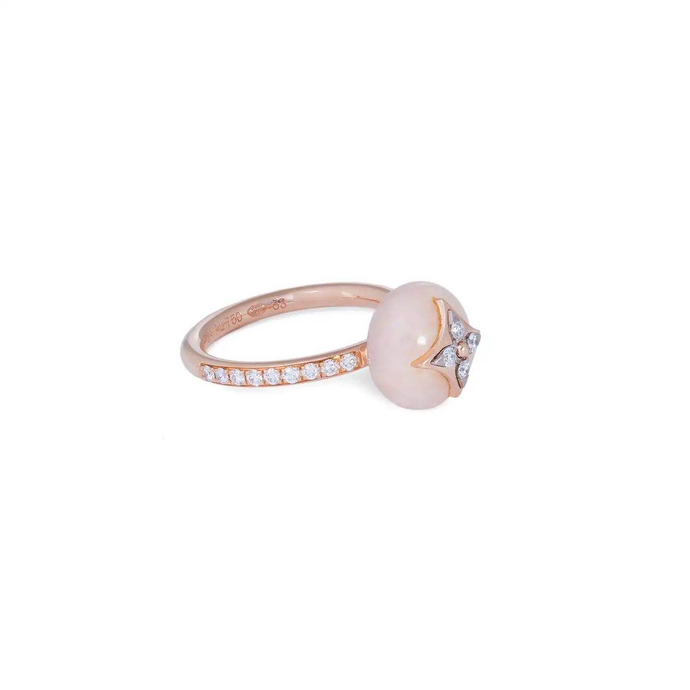 Louis Vuitton B Blossom Pink Opal and Diamond Ring - Image 3