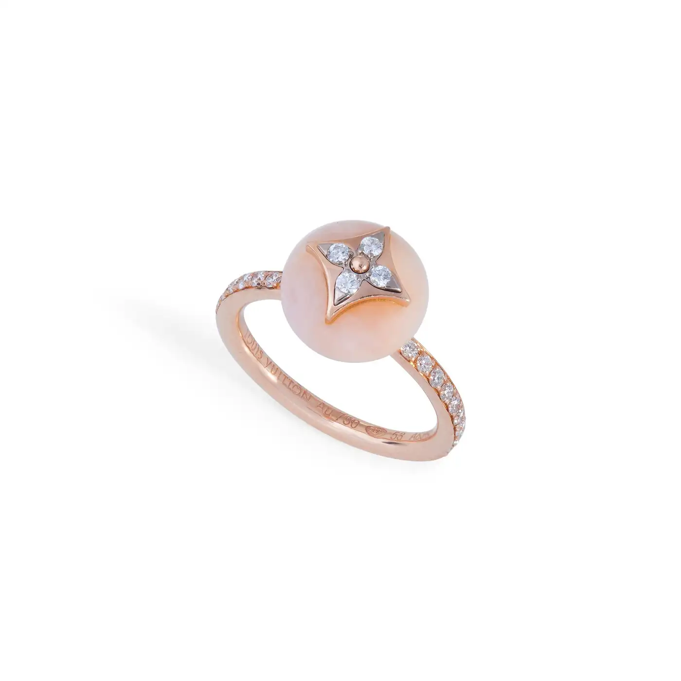 Louis Vuitton B Blossom Pink Opal and Diamond Ring - Image 2