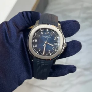 Patek Philippe Aquanaut White Gold Blue Embossed Dial