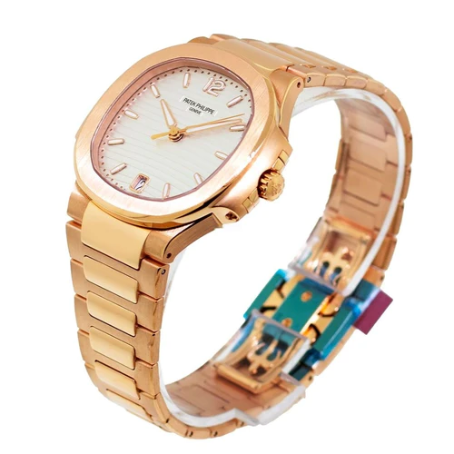 Patek Philippe Nautilus Rose Gold Silvery Opaline Index Dial & Rose Gold Bezel 7118/1R - Image 2