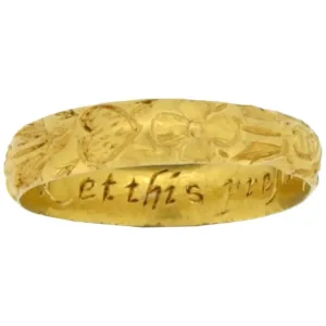 Post Mediaeval Posy Ring ”Let this present my good intent”, circa 17th Century
