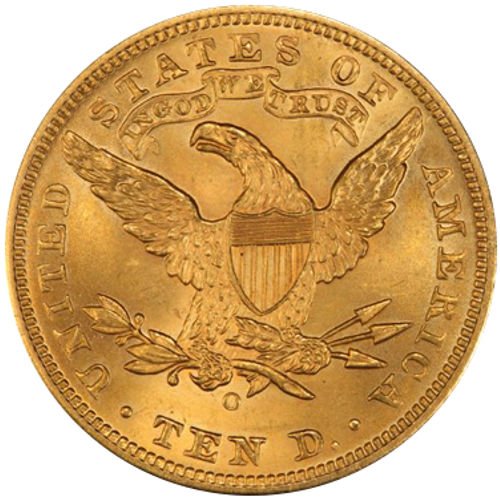 Pre-33 $10 Liberty Gold Eagle Coin (Cleaned) - Image 2