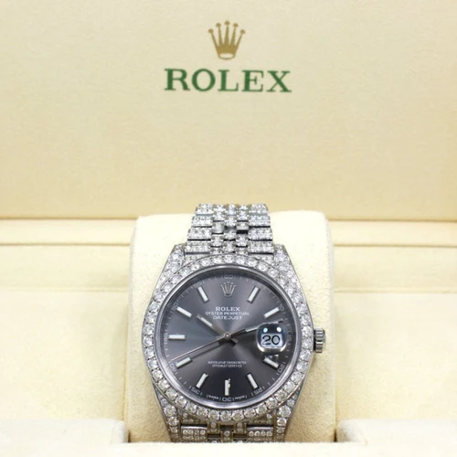 Rolex Datejust 41 41mm 126300 Jubilee Rhodium Dial Diamonds Bezel Box/Papers - Image 3