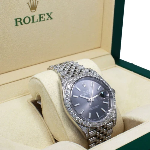 Rolex Datejust 41 41mm 126300 Jubilee Rhodium Dial Diamonds Bezel Box/Papers - Image 2