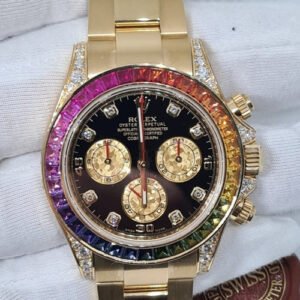 Rolex Daytona Rainbow 116598 SUPER RARE 100 NOS Full Set full stickers