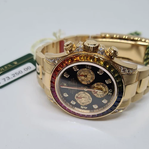 Rolex Daytona Rainbow 116598 SUPER RARE 100 NOS Full Set full stickers - Image 2