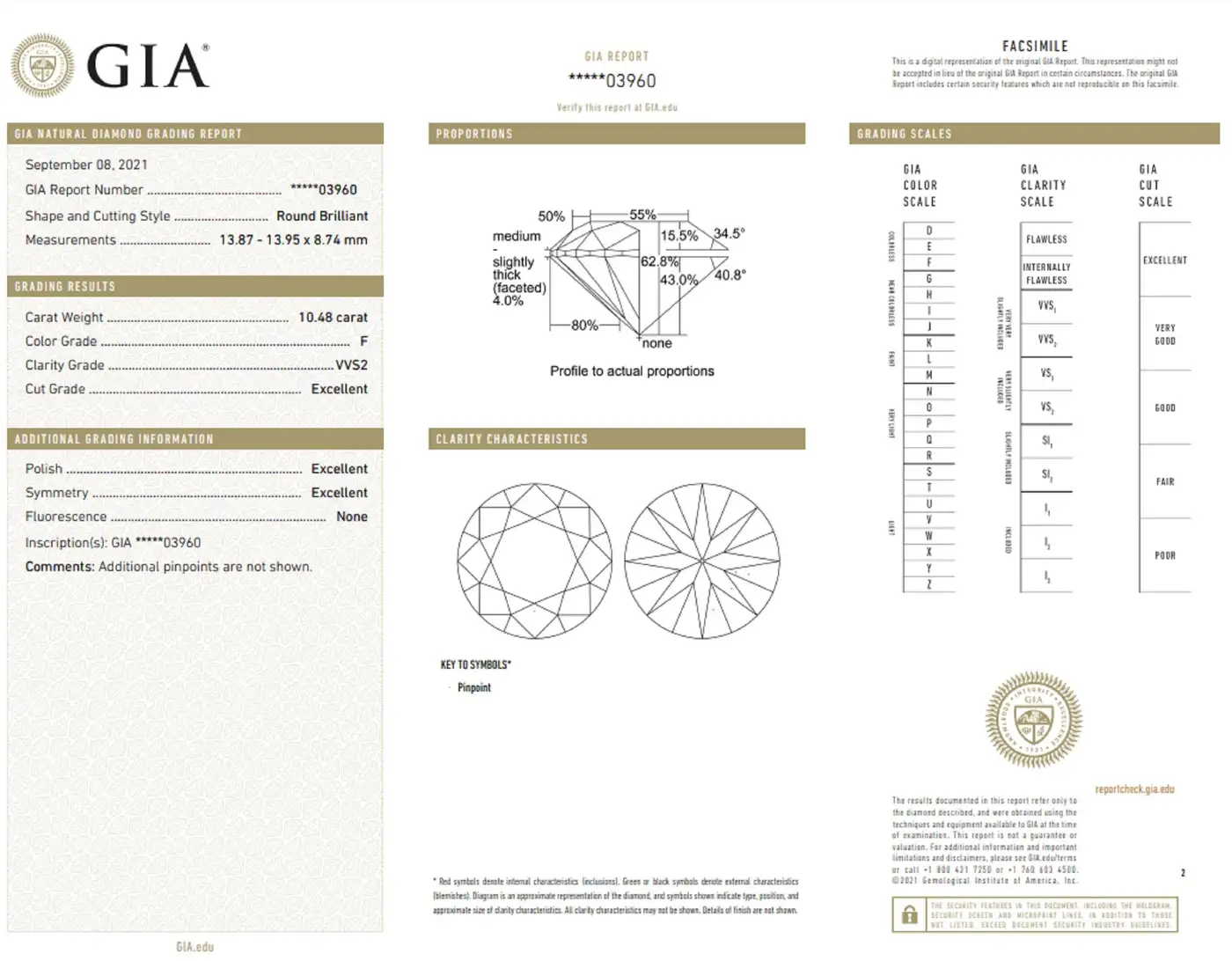Round Diamond Platinum Ring GIA Certified 10.48 Carats - Image 3