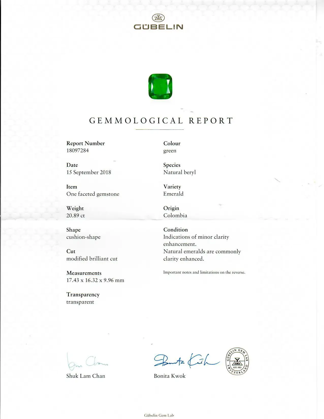 Spectra Fine Jewellery Certified Emerald Diamond Drop Earrings - Image 5